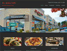 Tablet Screenshot of elbalconrestaurante.com